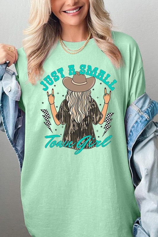 Just a Small Town Girl Camo Plus Heavy Cotton Tee