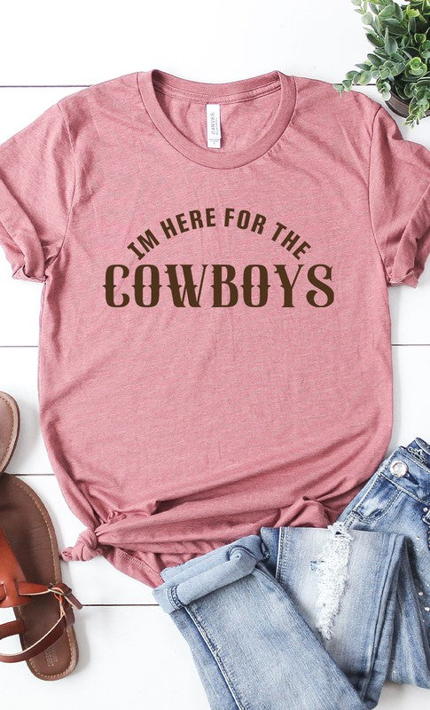 Here For The Cowboys Graphic Tee