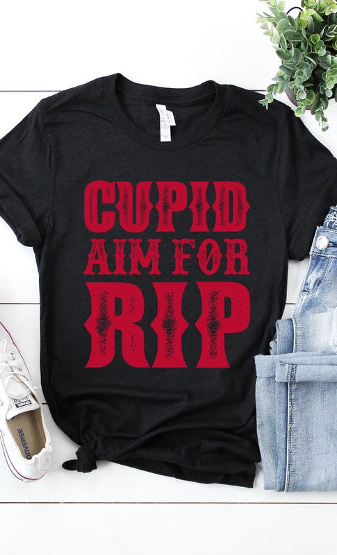 Cupid Aim For RIP Graphic Tee