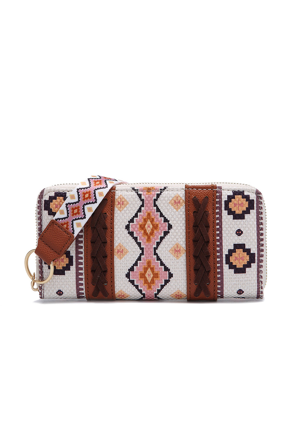 Ashleigh Blue Western Aztec Print PU Leather Wristlet Wallet