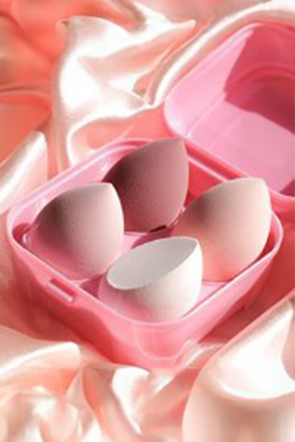 Peach Blossom 4pcs Water Drop Shape Makeup Sponge