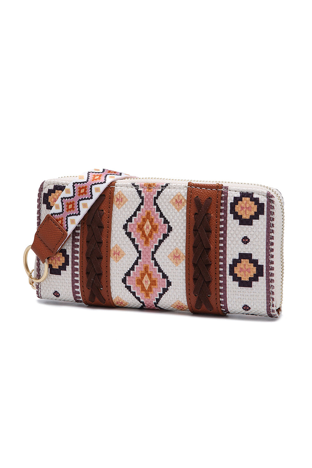 Ashleigh Blue Western Aztec Print PU Leather Wristlet Wallet