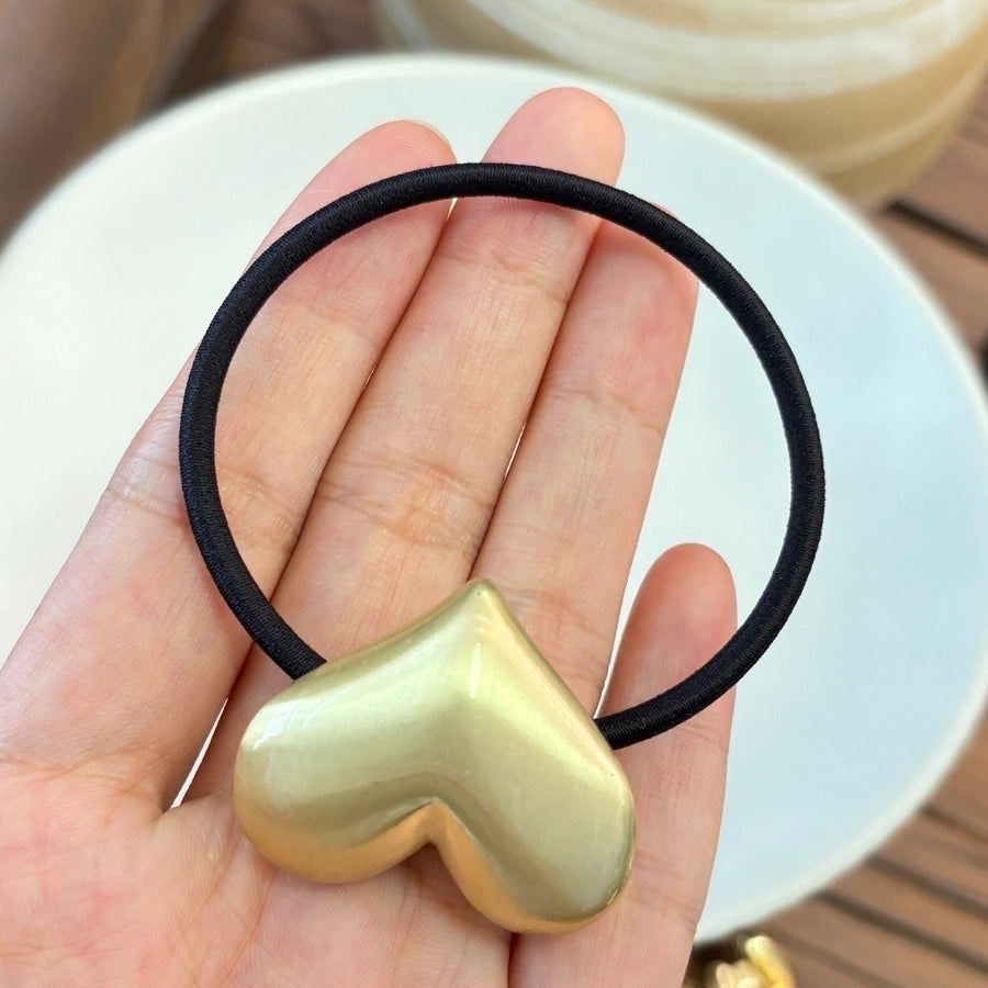 Women's Cute  Heart Shape Alloy Hair Tie