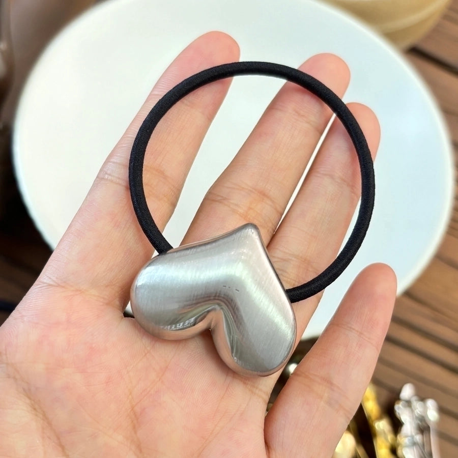 Women's Cute  Heart Shape Alloy Hair Tie