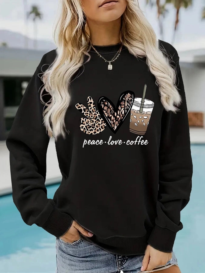 Peace Love and Coffee Sweatshirt