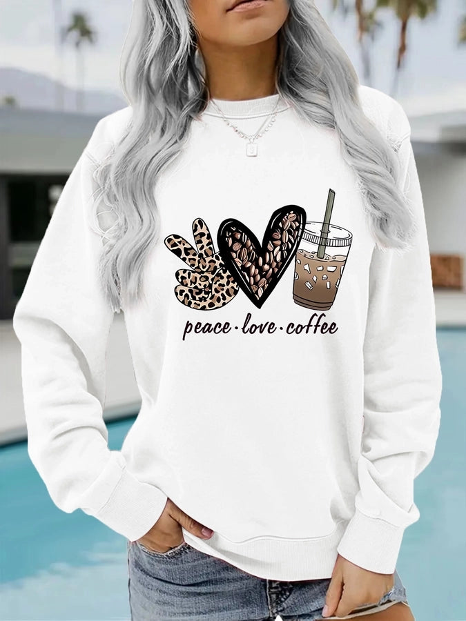 Peace Love and Coffee Sweatshirt