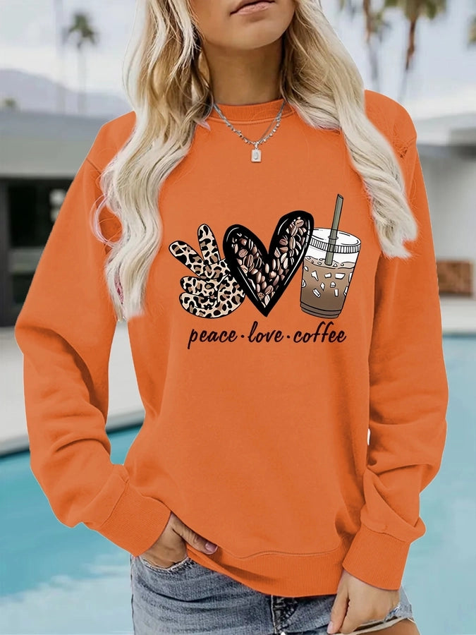 Peace Love and Coffee Sweatshirt