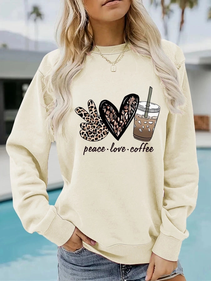 Peace Love and Coffee Sweatshirt