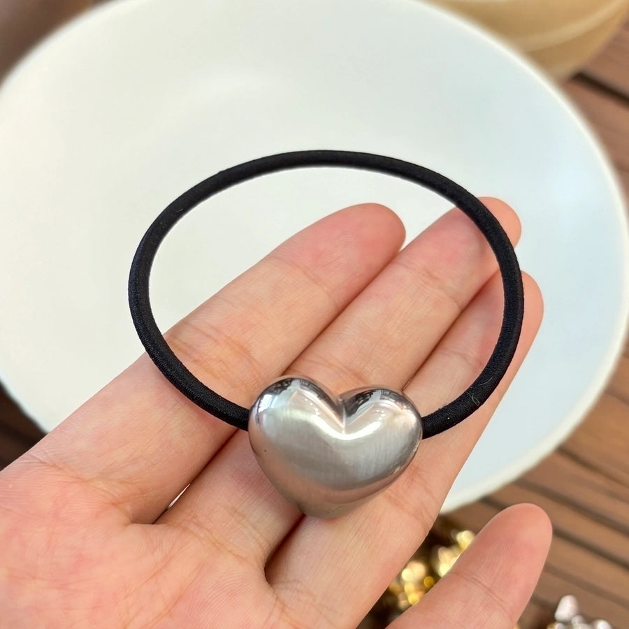 Women's Cute  Heart Shape Alloy Hair Tie