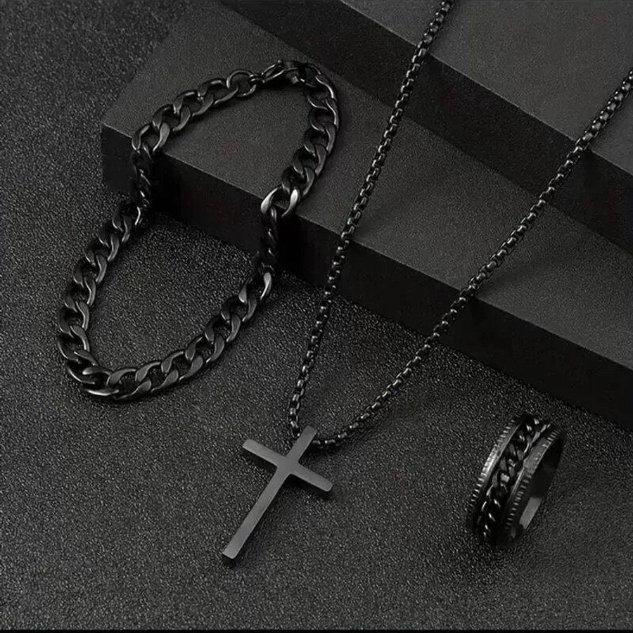 Men's 3 Piece Gift Set (Ring, Necklace and Bracelet)