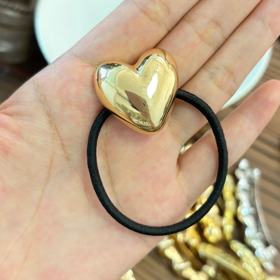 Women's Cute  Heart Shape Alloy Hair Tie