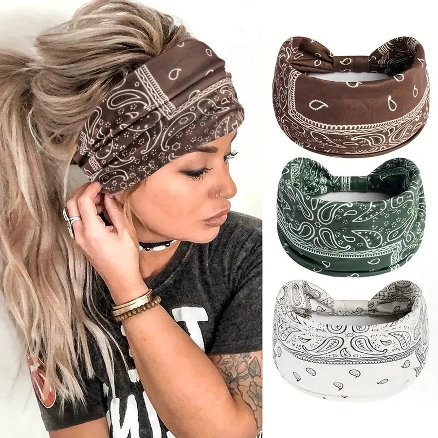 Bohemian Style New Stretch Headband Paisley