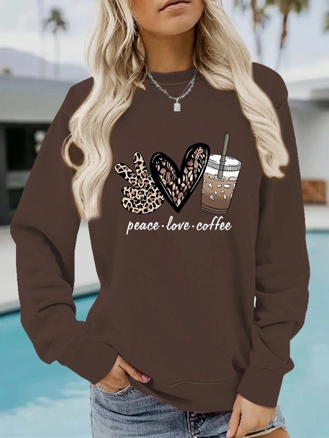 Peace Love and Coffee Sweatshirt