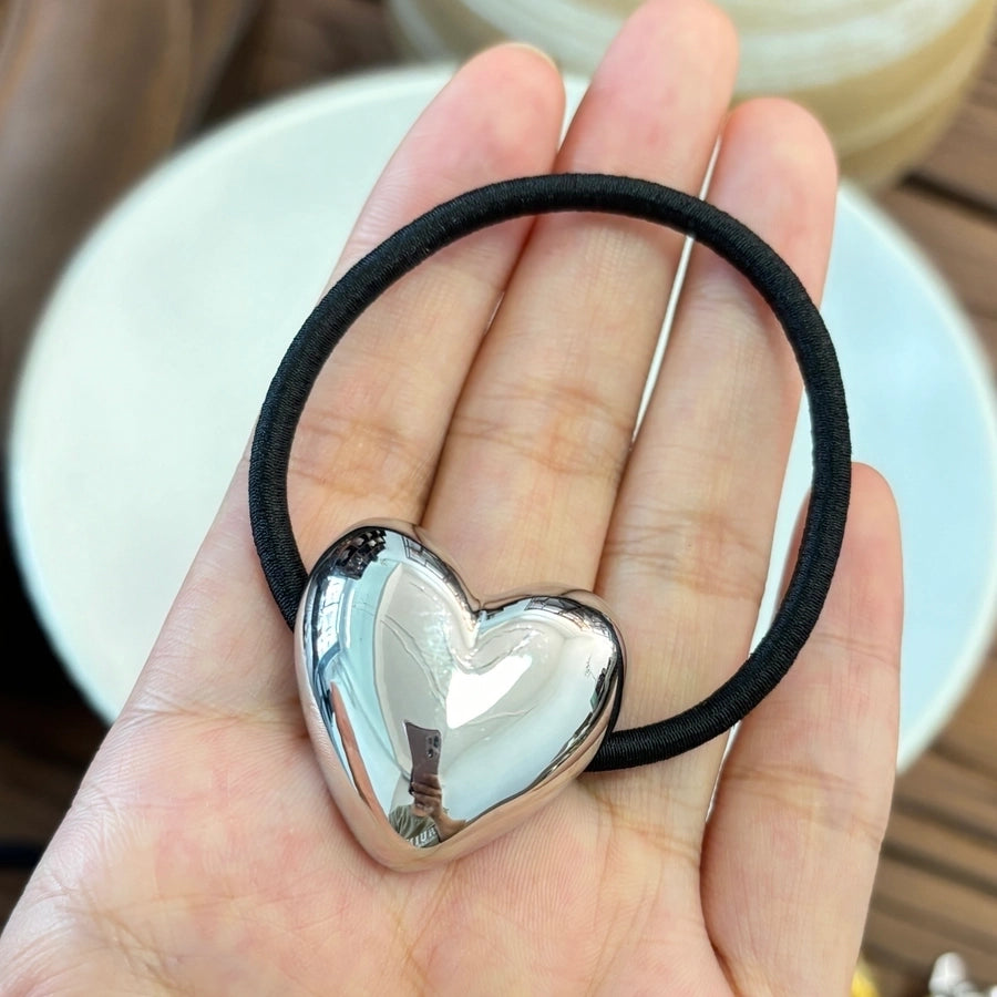 Women's Cute  Heart Shape Alloy Hair Tie