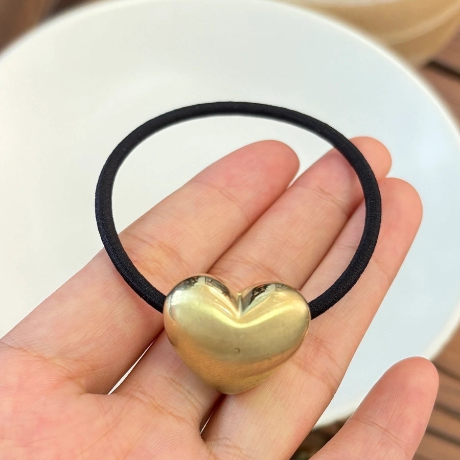 Women's Cute  Heart Shape Alloy Hair Tie